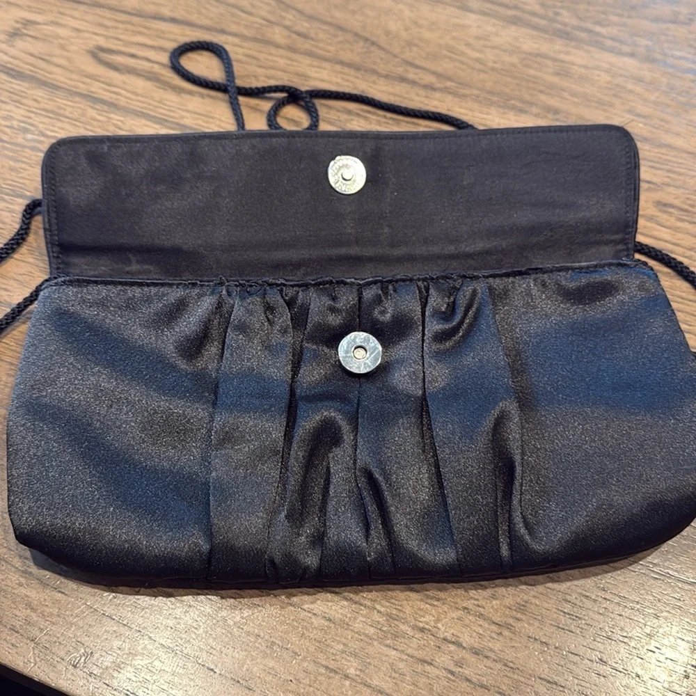 La Regale clutch Shoulder‎ Bag Satin Black